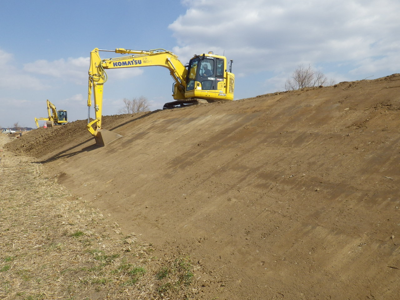 法面整形状況（ICT活用）