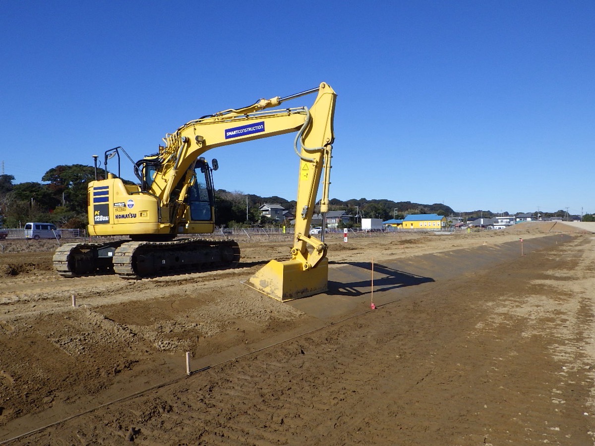 法面整形状況（ICT活用）